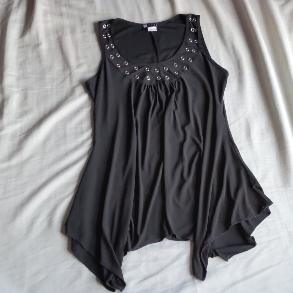 CAROLE LITTLE black tunic tank top